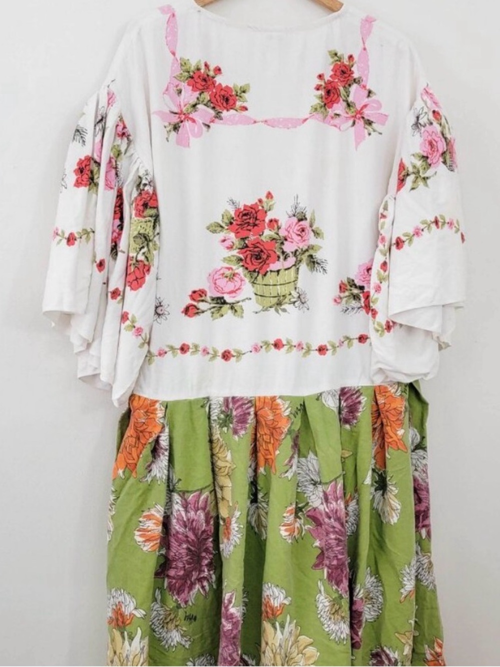 Psychic Outlaw Patchwork Floral Pocket Midi Dress One Size - Picture 4 of 4